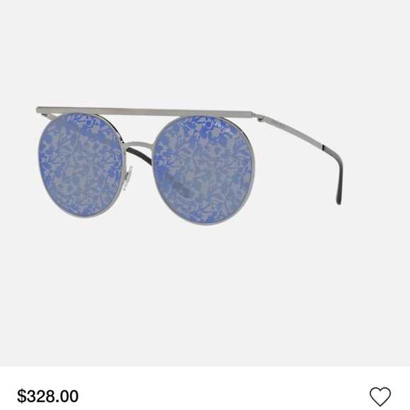 Giorgio Armani Accessories - Giorgio Armani Floral Blue and Silver Sunglasses